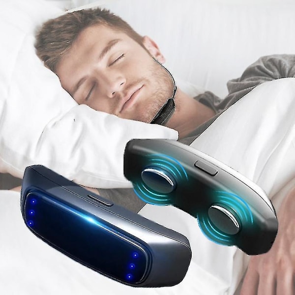 Elektrisk Smart Anti Snarkning Device Ems Pulse Stop Snore Bärbar Bekväm Sov bra Apnéhjälp USB