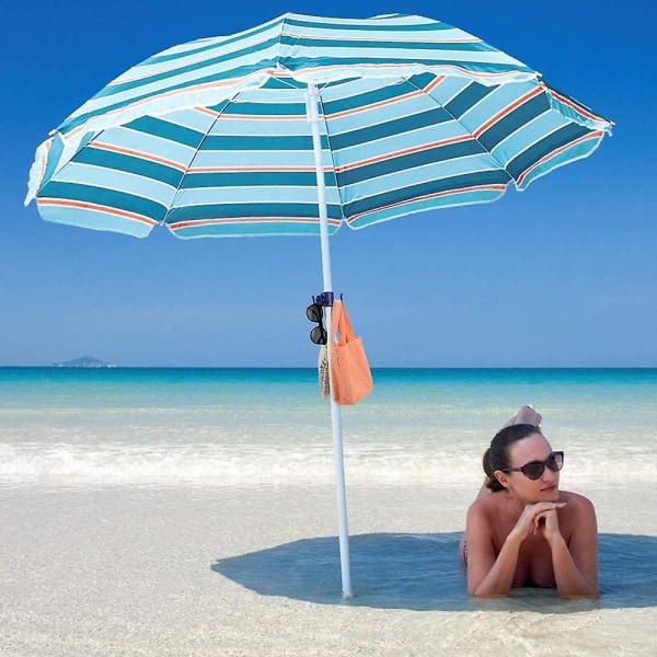 Piao 5-pak strandparaplyhængekrog, 4-benet strandparaplyhængekrog, justerbar plastparaplykrog til håndklæder Kameratøj Hatte Sunglas