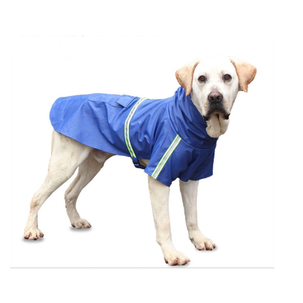 Hooded Big Dog Rain Poncho Reflekterande regnjacka för hundar Husdjurskläder - Gul S 2kg,