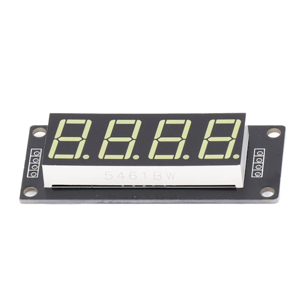 4 stk. LED-segment digitalt displaymodul 4 Bits 7 segmenter 0,56 tommer MRA172C Hvit PCB-klokkemodul