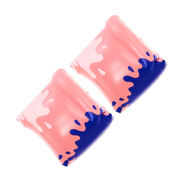 Oppustelig PVC Arm Float Svømmering Rulleærme til Voksne Børn Begynder Pink
