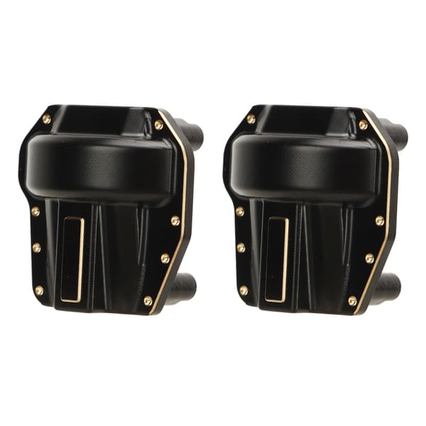 2 stk. RC Diff Cover Sort Rustfri Slidstærk til Axial 1/10 SCX10 III SCX10 PRO Aksel