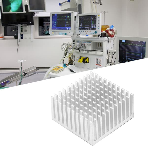 5 STK Aluminium Køleplade Modul 40x20x40mm Kølefinne Radiator til Ventilator PCB Board Sølv