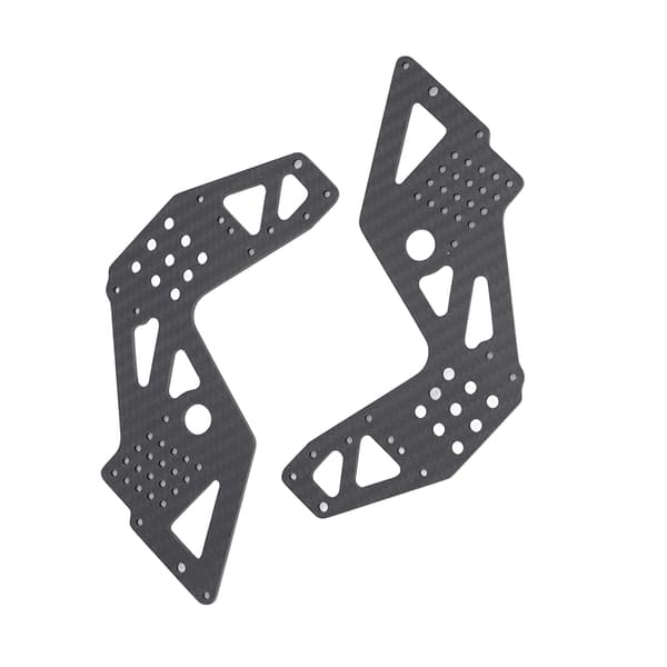 Losi 1 8 LMT 4WD Solid Axle RC terrengkjøretøy Lett Karbonfiber 2. chassis sidepanel Svart Kraftig Beskyttelse