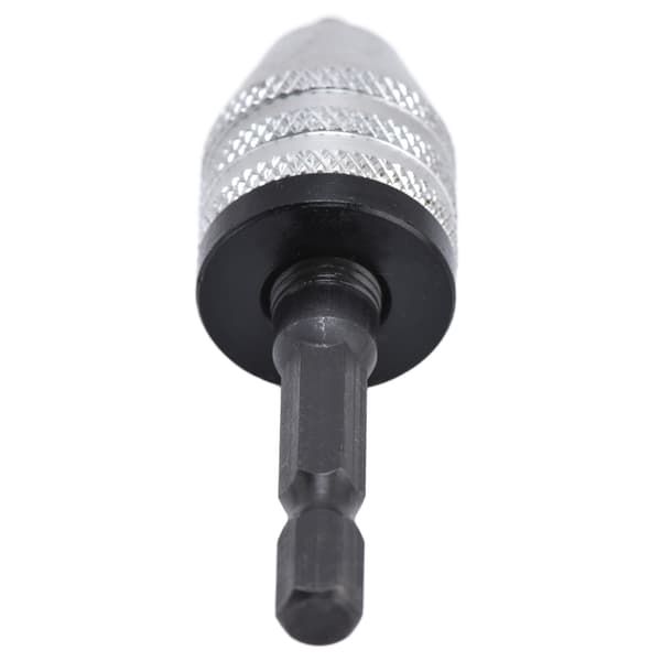 Nyckellös Borrchuck Slagskruvdragare Bit Adapter Konverterare 3 Käftar 1/4in Hex Skaft 0.3-6.5mm Silver