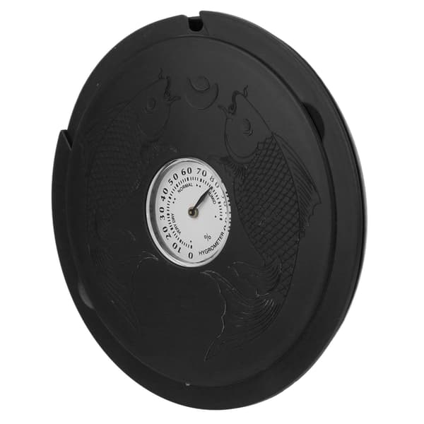 Gitarrluftfuktare mot uttorkning Akustisk gitarr ljudhålsluftfuktare med hygrometer Svart