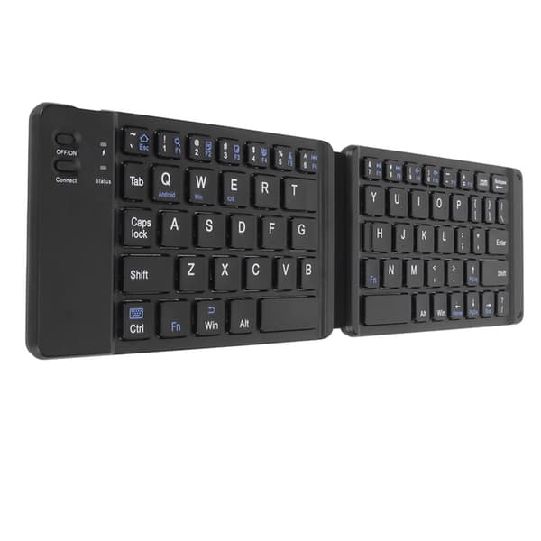 Sammenleggbart Bluetooth-tastatur, slankt, bærbart, trådløst for Windows-nettbrett, telefon, svart