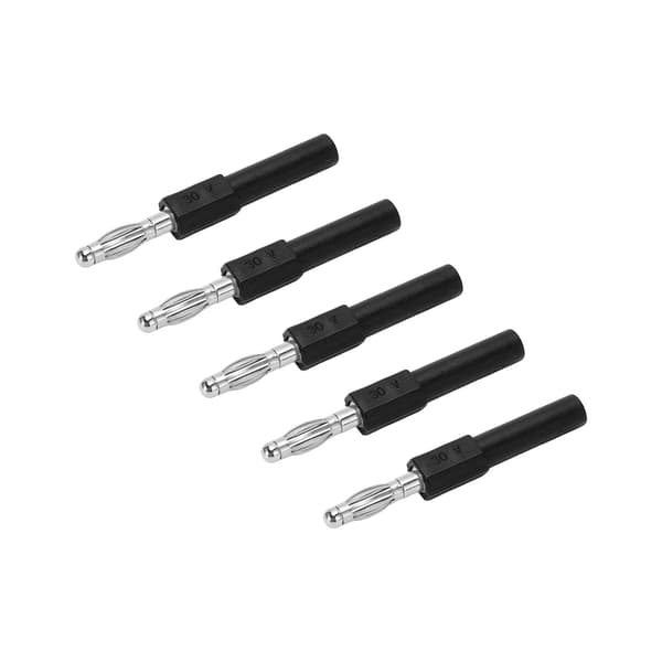 5 stk. 4 mm til 2 mm bananstikadapter Sort Stærk forbindelse God ledningsevne