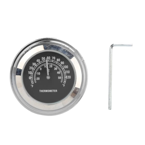 22-25mm Motorcykel Styr Termometer Ur Temperaturmåler Tilbehør Sort