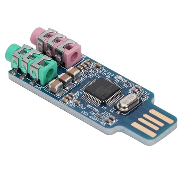 Drivrutinsfritt USB-ljudkort CM108 Extern ljudadapter för dator bärbar dator