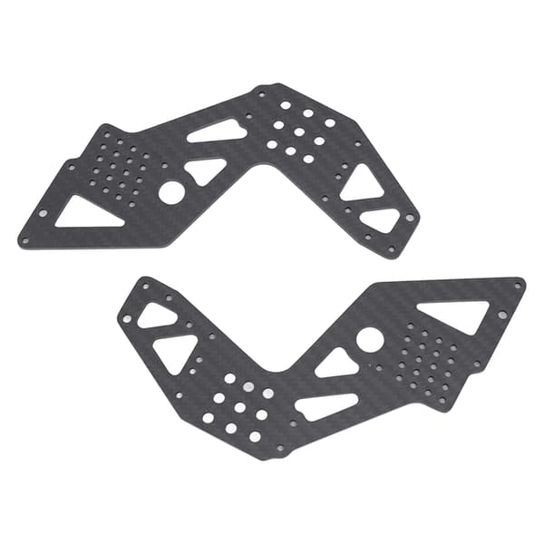 Losi 1 8 LMT 4WD Solid Axle RC Off Road Køretøj Letvægts Kulfiber 2. Chassis Sidepanel Sort Kraftig Beskyttelse