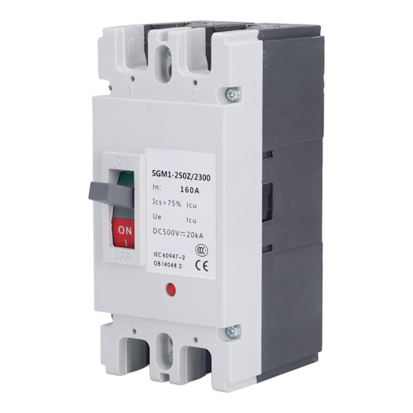 DC-afbryder 2P formstøbte afbrydere solenergi-afbryder 500V 160A