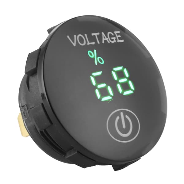12V 24V LED Voltmeter One Touch Sensing Sort Hus Universal Bil Lastbil Motorcykel ATV RV Traktor Båd