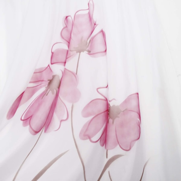 Huiviverho 2-osainen verho print verho olohuoneeseen makuuhuoneen huivisolki (leveä 150 cm korkeus 145 cm, vaaleanpunainen),