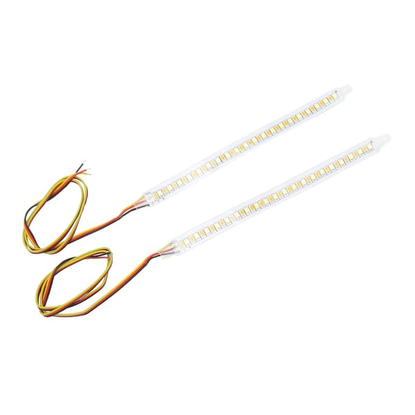 2 stk. 12V Sidespejl Blinklys LED Strip Advarselsindikator Reflektor Universal Pasform