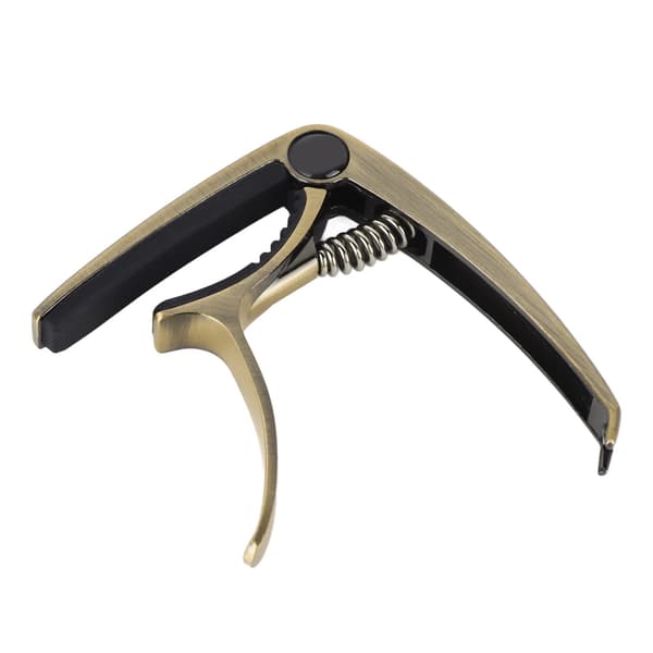 Gitarr Capo Metall Justerbar Fjäderspänning Capo för Akustisk Elektrisk Ukulele Bas Brons