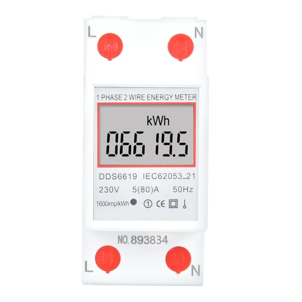 DDS6619 005 Intelligent Enfas Elmätare 2P DIN-skena 230V