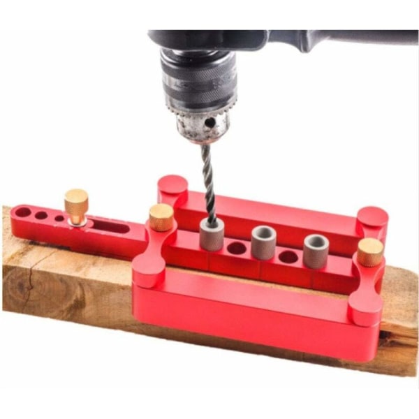 1:ssä pystysuora tenon-punch Locator -puuntyöstötyökalu (punainen suora reuna) työkaluhuoneeseen
