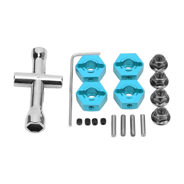 14 mm aluminiumlegering universal hjul hex nav kit opgradering til ARRMA Senton 1/10 RC bil blå