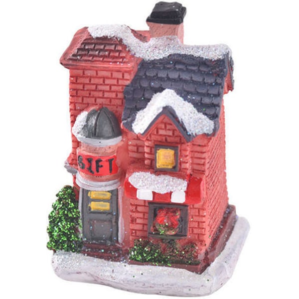 Luminous And Anime Christmas Village, Led Miniature Christmas Village House, Christmas Village Decoration, Colored Resin