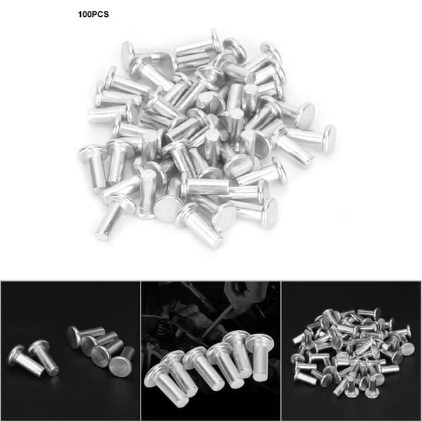 100st GB867 M4 Platt Huvud Aluminium Nitar Platt Huvud Solid Nit (M4 * 10)