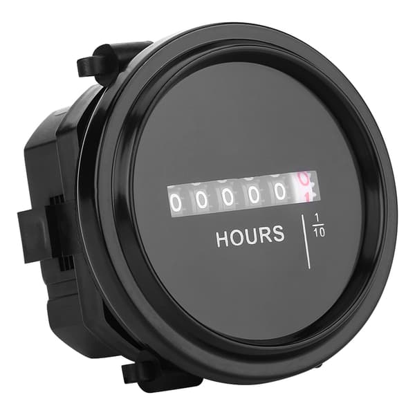 DC 8‑80V Rund Mekanisk Timetæller Måler Timer Timetæller til Bil Lastbil Båd Motor