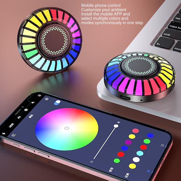 RGB Pickup Ambient Lampe - Farveskiftende LED-lys til bil og hjem (2 stk)