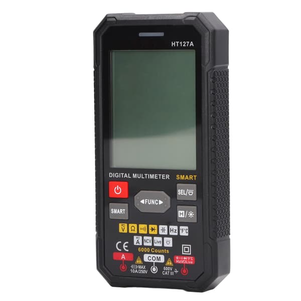 Digitalt multimeter Smart Mini Farve LCD 3 Resultat Display Lommevoltmeter Spændingstester HT127A