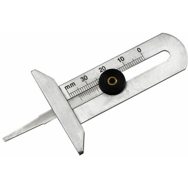 Pcs Tire Gauge, Portable Stainless Steel Car Tire Depth Gauges, Adjustable Depth Gauge with Locking Screws, 0 to 30 mm