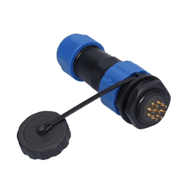 Luftfart Plugg Sokkel IP68 Vanntett Kobling Bakre Mutter Hann Hunn Butt Terminal 250V 5A SP209 Pin