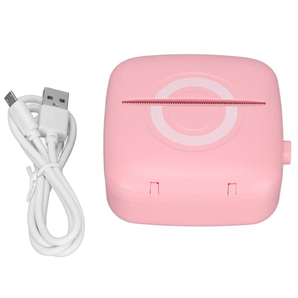 Mini Bærbar Termisk Printer 200DPI Opløsning Ergonomisk Letvægts Pink