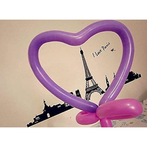 Lang strimmel ballon macaron strimmel ballon gul 100 stk,