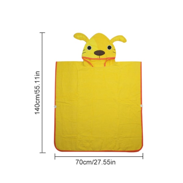 Keltainen Puppy Sweater Lasten kylpytakki 60*120cm,