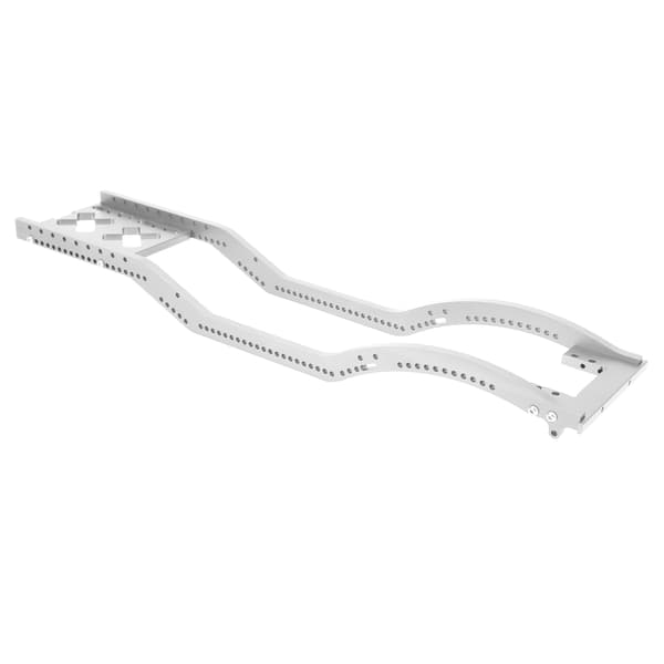 Aluminiumlegering RC Bil Chassi Ram Set Främre Bakre Stötfångare för SCX10 D90 1/10 RC Crawler Silver
