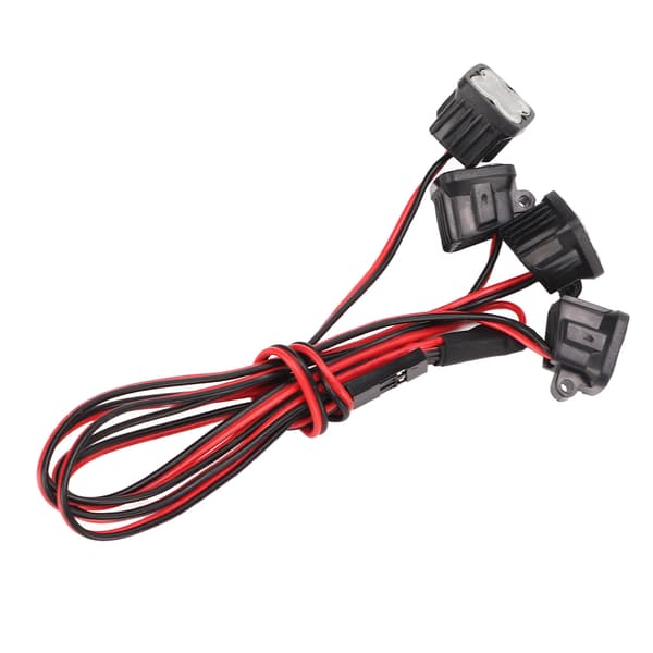 RC Frontlykt Universal 5-7.4V 4LED Hvit Lys Plastskall for 1/10 RC Crawler