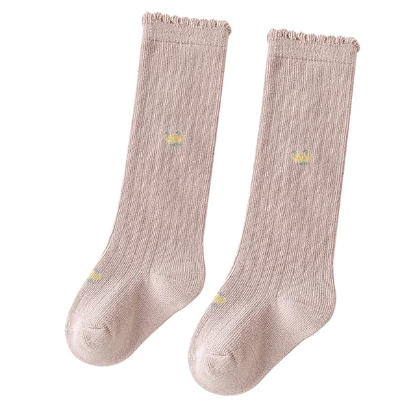 Baby Knæhøje Strømper Pink Bomuld Elastiske Komfortable Lange Strømper til 1-3 År
