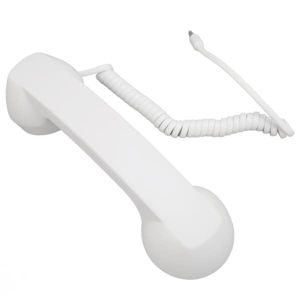 Retro Strålningssäkert 3,5 mm Trådbundet Headset för Smartphone Dator Vit