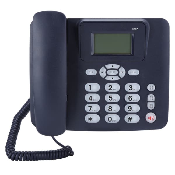 C267 Fastnet Telefon Dobbelt Interface Udvidelse til Erhvervskontor og Hjemmebrug Blå