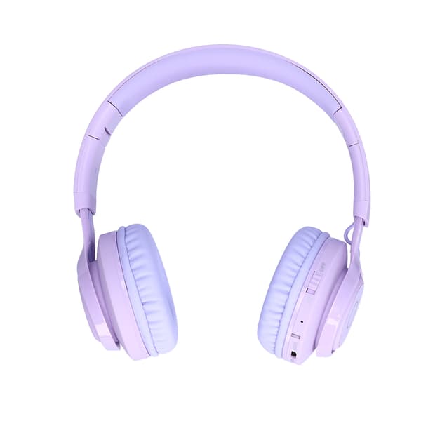 Bluetooth-hörlurar för barn LED-ljus Stereo Vikbara Hörselskydd Trådlösa Lila