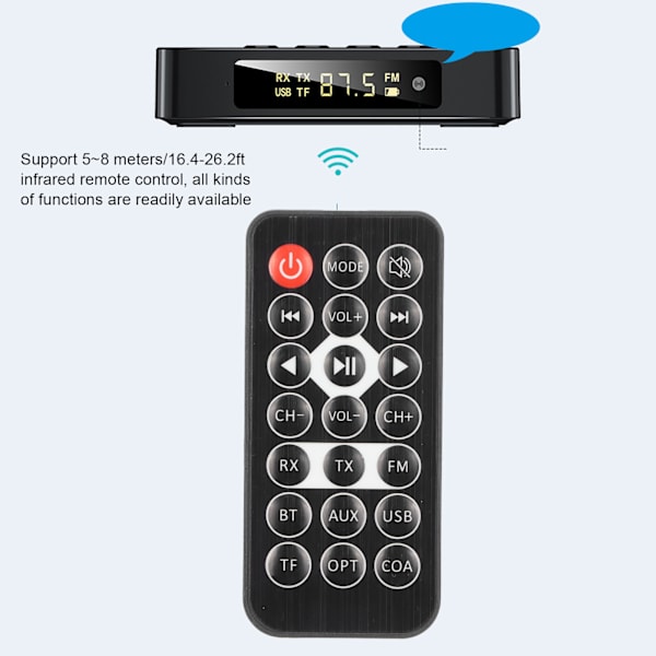 3-i-1 Bluetooth 5.0 Adapter til PC, TV, Tablet, Højttaler, Hjem, Bil Lydsystem
