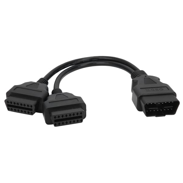 16 Pin OBD2 Kabel 1 til 2 Forlænger Splitter Bil Diagnostisk Stik Adapter 11.8in Længde