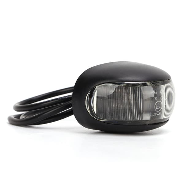 LED Sidomarkeringsljus 10-30V IP68 Vattentät Låg Effekt PC Lins Lastbilar Bussar Vit