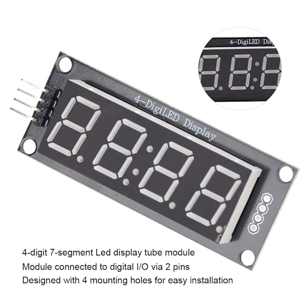 4-cifret 7-segment LED-displaymodul TM1637 Grøn til Arduino
