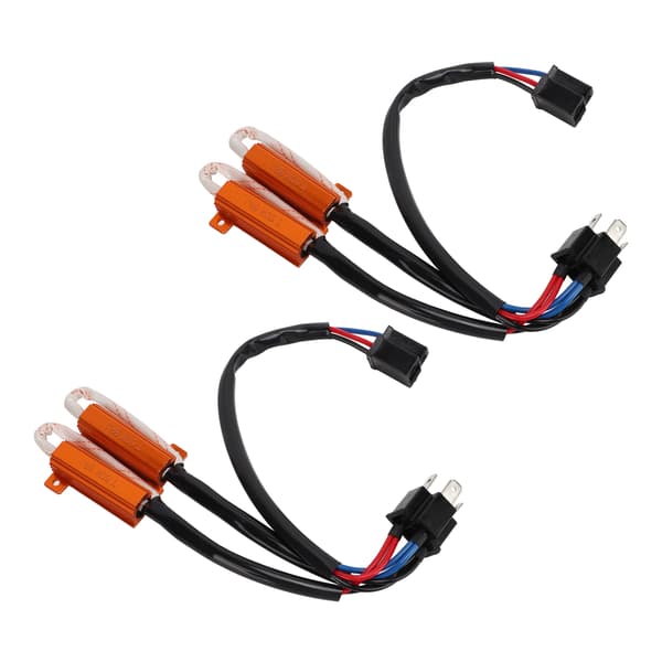 2 stk. H4 50W 8 Ohm LED Lastmotstand Feilfrie Lys Dekoding Feilsøking