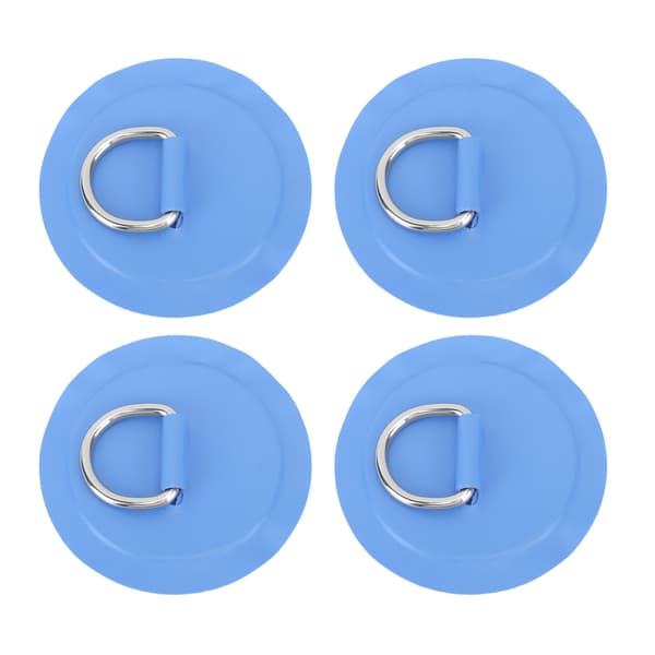 4 st D-ring PVC Rund Stark Rostfritt Stål D-ring Pad för Båt Flotte Paddle Board Blå