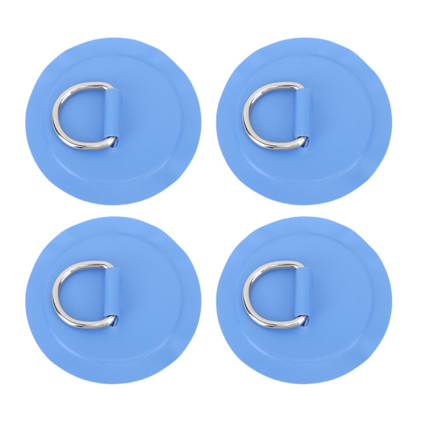 4 stk. D-ring PVC rund stærk rustfri stål D-ring pad til båd flyde paddle board blå