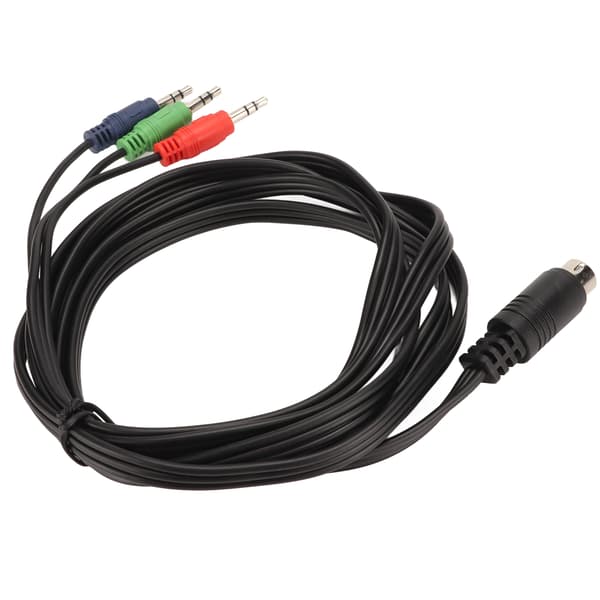 Mini DIN 9-pin til 3 DC 3,5 mm Plug and Play lydadapterkabel for høyttalerforsterker musikkinstrument