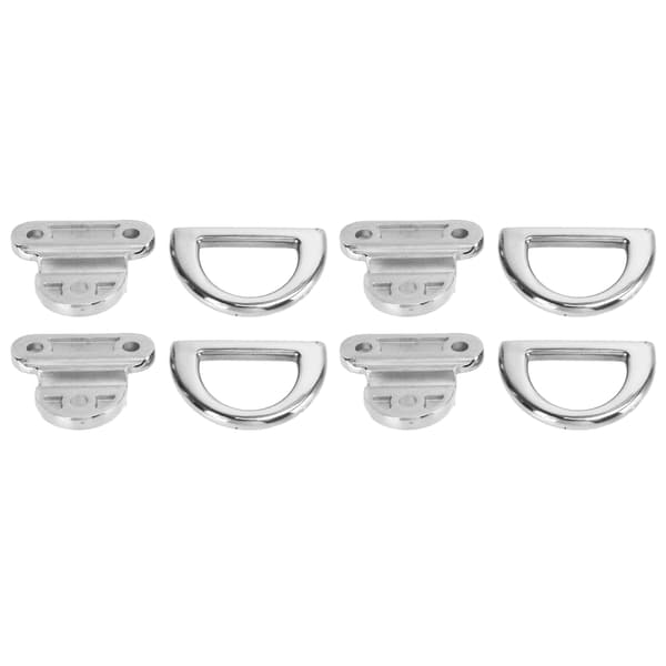 4 Set Marin Kvalitet 316 Rostfritt Stål 8MM D Formade Fällbara Pad Öglekrokar Anslutningsringar