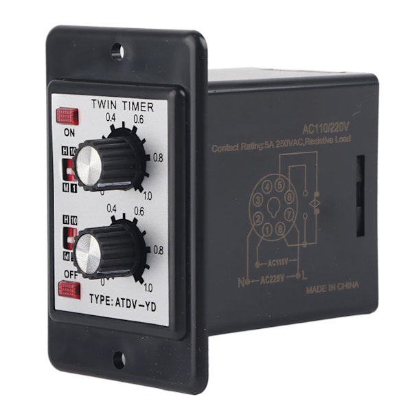 Knappkontroll Tidsbrytarrelä På Av Timer Multi Sektion ATDV YD AC110V 220V