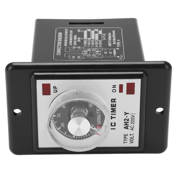 AH2 Y 60M Mini Tidsforsinkelsesrelæ 8 Ben Pointer Controller ABS Skal Automationsudstyr 220VAC